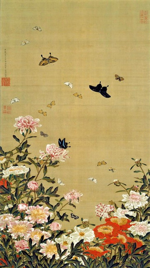 芍薬群蝶図(しゃくやくぐんちょうず)