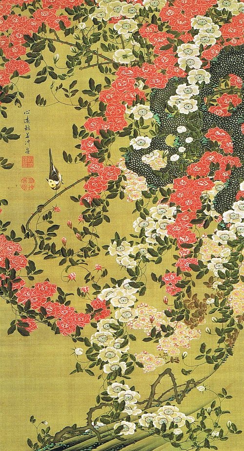 薔薇小禽図（ばらしょうきんず）