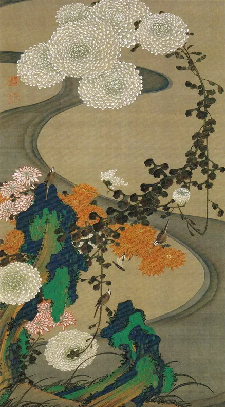菊花流水図（きっか りゅうすいず）
