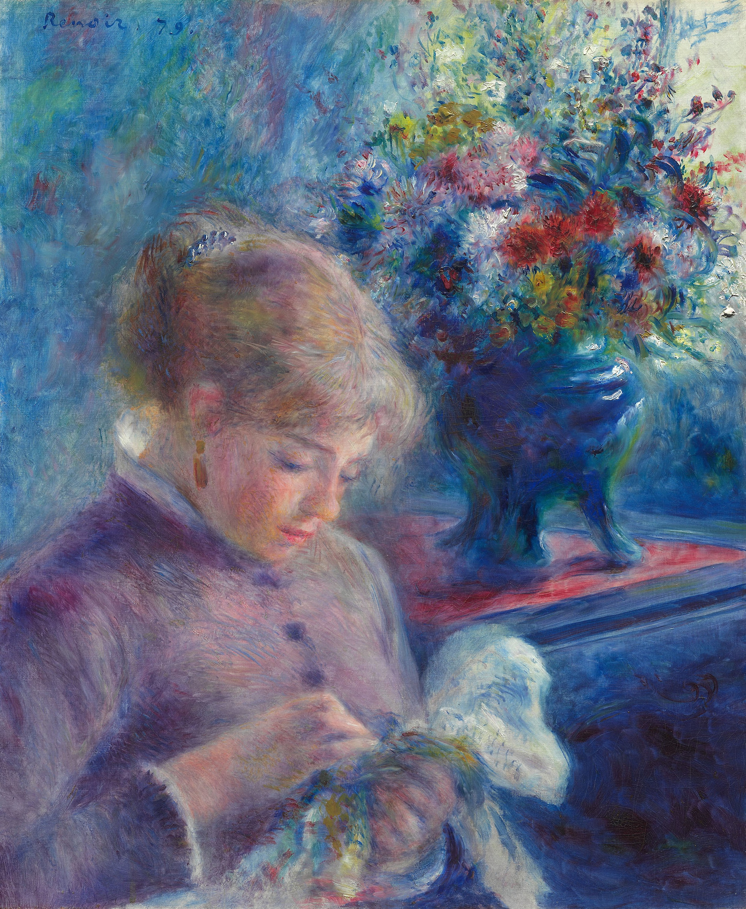 若い女性、縫製【1879】